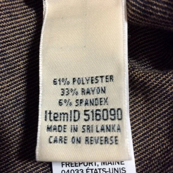 L. L. Bean Button Down Knit Shirt Navy Blue With Gold Size Large - Picture 9 of 11